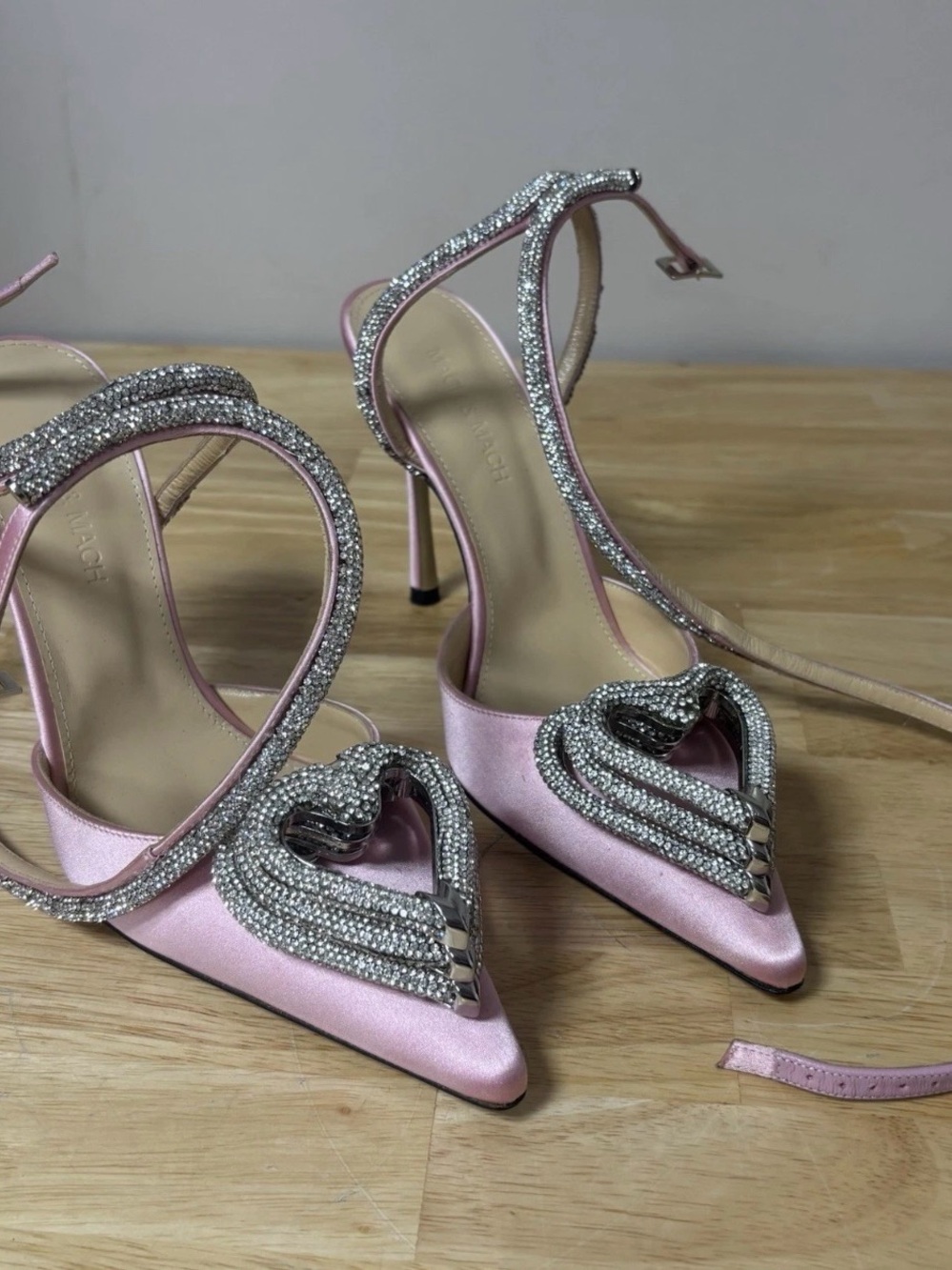 Mach Mach Women's Triple Heart PVC Heels Pumps Size 38.5